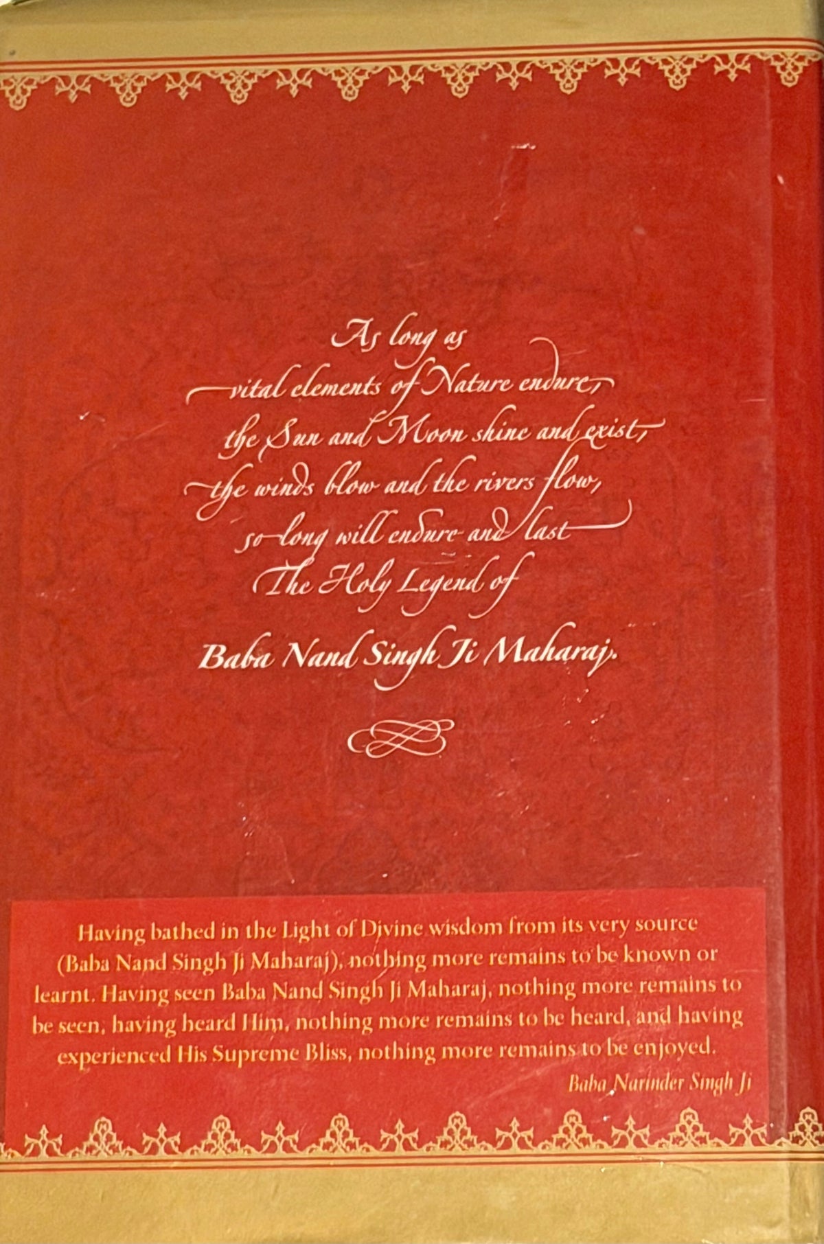 Eternal Glory Of Baba Nand Singh Ji Maharaj
(of Kaleran)