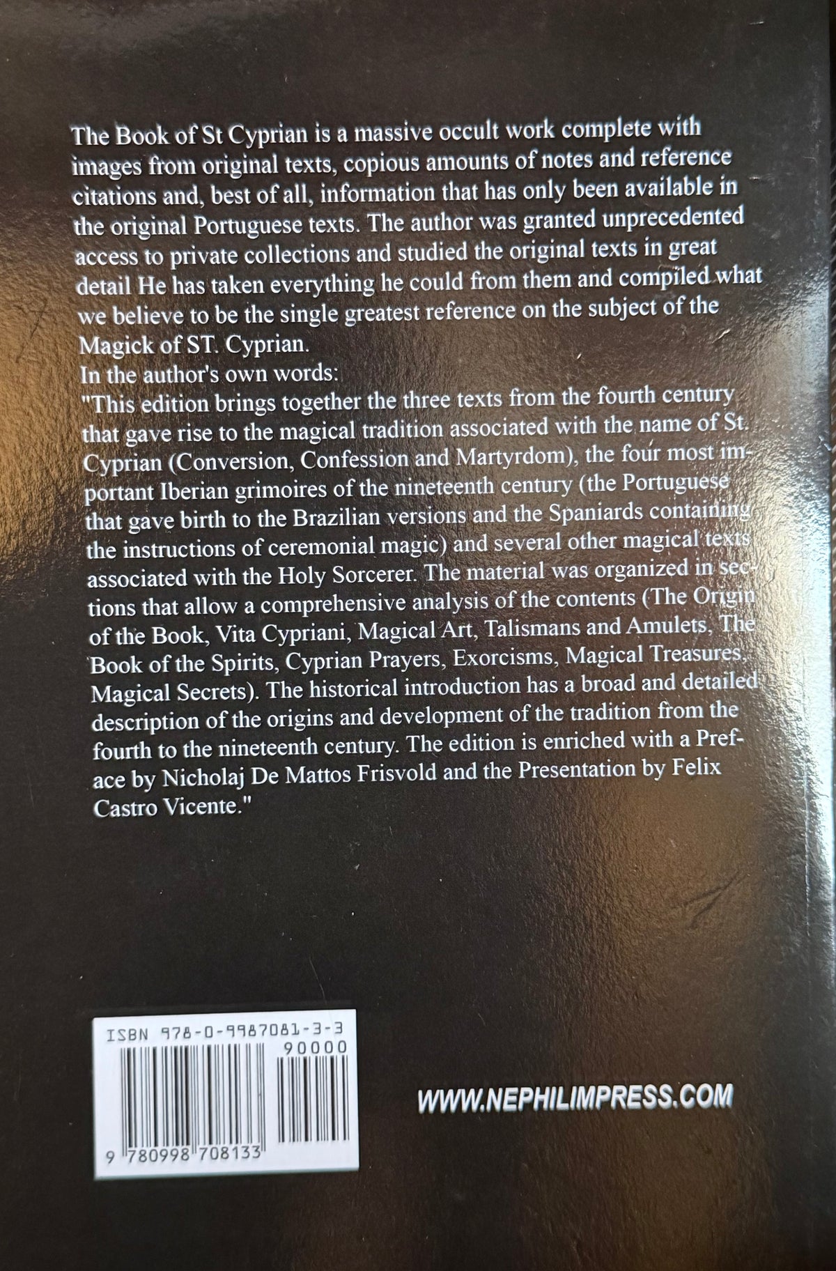The Book of
St Cyprian Humberto Maggi